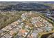 Aerial perspective showcasing home's location in a residential community at 27544 Kirkwood Cir, Wesley Chapel, FL 33544