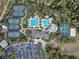 Community amenities including pools, tennis courts, and parking at 27544 Kirkwood Cir, Wesley Chapel, FL 33544