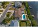 Waterfront home with pool and lush landscaping at 309 Lagoon Dr, Palm Harbor, FL 34683