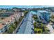 Aerial view of community with townhouses and waterfront access at 443 Pinellas Bayway S # 105, Tierra Verde, FL 33715