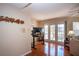 Home office with built-in desk and access to balcony at 443 Pinellas Bayway S # 105, Tierra Verde, FL 33715