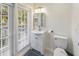 Small bathroom with single vanity and toilet at 764 Captiva Ne Ct, St Petersburg, FL 33702