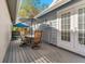 Spacious deck with table and chairs, perfect for outdoor dining at 764 Captiva Ne Ct, St Petersburg, FL 33702