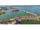 Aerial view of the waterfront property and bridge at 8114 Causeway S Blvd, St Petersburg, FL 33707