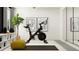 Home gym with stationary bike and mirror at 9404 Runaway Breeze Dr, Land O Lakes, FL 34637