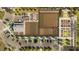 Overhead view of community farm plots, showing various stages of growth at 9706 Minnow Ray Dr, Land O Lakes, FL 34638