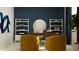 Home office with yellow chairs and wood desk at 9706 Minnow Ray Dr, Land O Lakes, FL 34638
