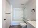 Clean bathroom with a shower/tub combo at 12218 Fox Chase Dr # G2, Hudson, FL 34669