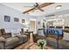 Relaxing living room with hardwood floors and open floor plan at 1455 Briarwood Ct, Safety Harbor, FL 34695