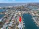 An aerial view of waterfront homes showcasing coastal living at 280 N Julia Cir, St Pete Beach, FL 33706