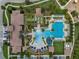 Aerial view of community pool and recreational areas at 4556 San Martino Dr, Wesley Chapel, FL 33543