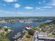 Stunning aerial view of waterfront condo and marina at 4823 Ebbtide Ln # 403, Port Richey, FL 34668