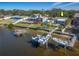 Aerial view of property, highlighting its waterfront access at 743 Chesapeake Dr, Tarpon Springs, FL 34689