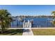 Private dock with boat lift and waterfront access at 743 Chesapeake Dr, Tarpon Springs, FL 34689