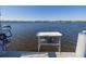 Private boat dock with cleaning station at 743 Chesapeake Dr, Tarpon Springs, FL 34689