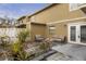 Patio with seating area and access to the house at 7606 Woodbridge Blvd, Tampa, FL 33615
