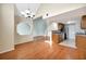 Open concept dining area with hardwood floors at 12189 Armenia Gables Cir # 12189, Tampa, FL 33612