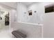 Luxurious bathroom with glass shower, dual shower heads, and decorative tile at 1902 4Th E St, Palmetto, FL 34221