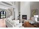 Open concept living area with high ceilings and large windows at 1903 Haven Bend, Tampa, FL 33613