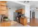 Galley kitchen features stainless steel appliances, tile flooring, and granite countertops at 2109 Bayshore Blvd # 704, Tampa, FL 33606