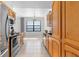Updated kitchen features stainless steel appliances, granite countertops, and a water view at 2109 Bayshore Blvd # 704, Tampa, FL 33606