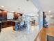 Modern kitchen with dark wood cabinets and island at 2446 Belleair Rd, Clearwater, FL 33764