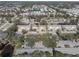 Aerial view of townhome community with pool and parking at 3145 Meta Ct, Largo, FL 33771
