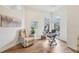Bright home office with built-in desk and views to the exterior at 363 Sanctuary Dr, Crystal Beach, FL 34681