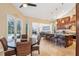 Gourmet kitchen with granite island and breakfast area at 363 Sanctuary Dr, Crystal Beach, FL 34681
