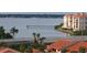 Aerial view of waterfront property, showcasing the community and surrounding water at 4900 Brittany S Dr # 909, St Petersburg, FL 33715