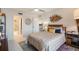 Bedroom with a view of the bathroom and stylish decor at 4900 Brittany S Dr # 909, St Petersburg, FL 33715