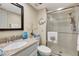 Clean bathroom, granite countertop, and walk-in shower at 5155 S Isla Key S Blvd # 202, St Petersburg, FL 33715