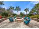 Relaxing fire pit area with seating for community gatherings at 11111 Callisia Dr, Odessa, FL 33556