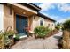 Front entry with landscaping and walkway at 11111 Callisia Dr, Odessa, FL 33556