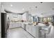 Modern kitchen with white cabinets and stainless steel appliances at 11111 Callisia Dr, Odessa, FL 33556
