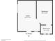 Floor plan showing detached suite with bedroom and bath at 1318 E Louise Ave, Tampa, FL 33603