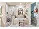 Elegant bathroom with soaking tub and walk-in shower at 23 Concord Dr, Dunedin, FL 34698