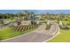 Aerial view of the Esplanade at Wiregrass Ranch entrance at 29571 Velletri Ln, Wesley Chapel, FL 33545