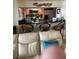 Kitchen with breakfast bar and stainless steel appliances at 3540 42Nd S St # C, St Petersburg, FL 33711