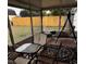 Screened porch with patio furniture and view of backyard at 4031 Cluster Dr, Holiday, FL 34691