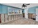 Renovation in progress bedroom with new window and flooring at 6323 Bayou Grande Ne Blvd, St Petersburg, FL 33702