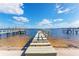 Wooden dock extending to the water at 6323 Bayou Grande Ne Blvd, St Petersburg, FL 33702