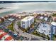Aerial view of building and surrounding area at 855 Bayway Blvd # 804, Clearwater Beach, FL 33767