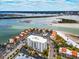 Aerial view of building near waterfront at 855 Bayway Blvd # 804, Clearwater Beach, FL 33767