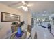 Kitchen dining area with glass table and wicker chairs at 1006 Mcdaniel St # 21, Sun City Center, FL 33573