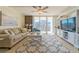 Comfortable living room with ocean view and ample seating at 1460 Gulf Blvd # 811, Clearwater Beach, FL 33767
