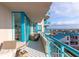 Private balcony offering stunning ocean and city views at 1520 Gulf Blvd # 603, Clearwater Beach, FL 33767