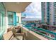 Peaceful balcony boasting scenic views of the ocean and surroundings at 1520 Gulf Blvd # 603, Clearwater Beach, FL 33767