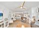 Spacious living room with hardwood floors and ceiling fan at 1520 Gulf Blvd # 603, Clearwater Beach, FL 33767