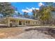 Ranch style home with metal roof, large porch, and spacious yard at 19256 Hidden Oaks Dr, Brooksville, FL 34604